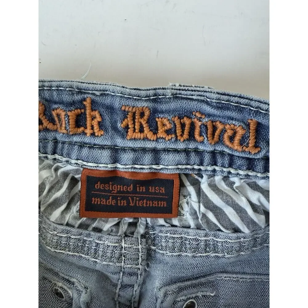 Rock Revival Jeans Women’s 26 blue easy boot lyon festival rodeo western cowgirl - Picture 8 of 12